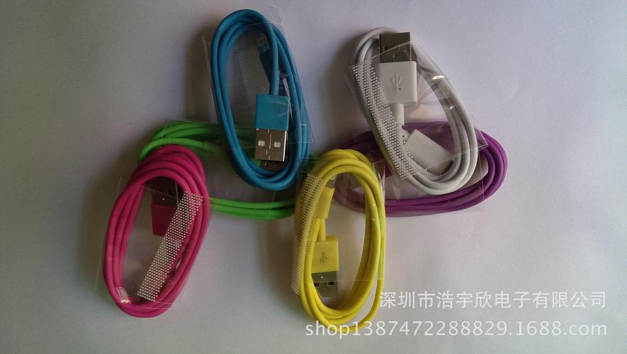 工厂直销 发光数据线批发 迈克micro手机数据线v8彩色笑脸面条线